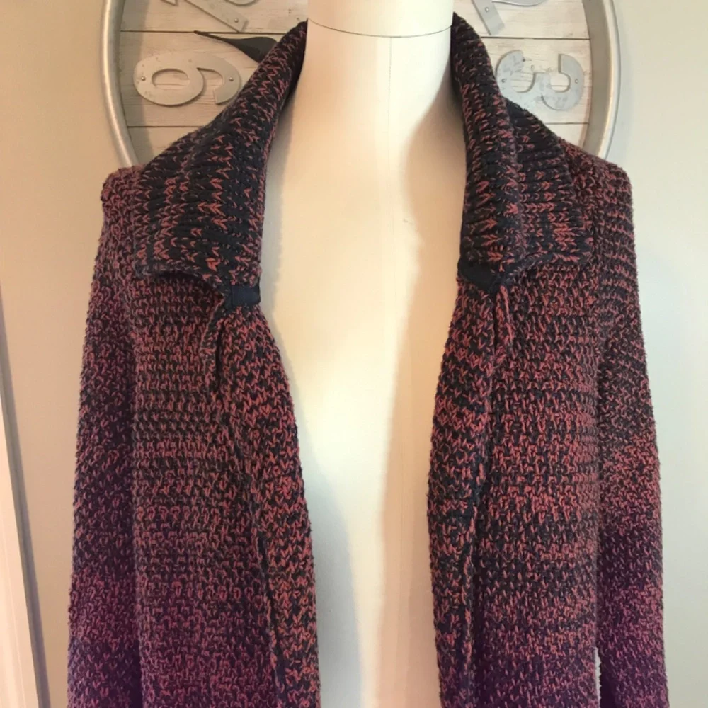 Orvis 100% cotton pockets marled cardigan sweater - Picture 4 of 16